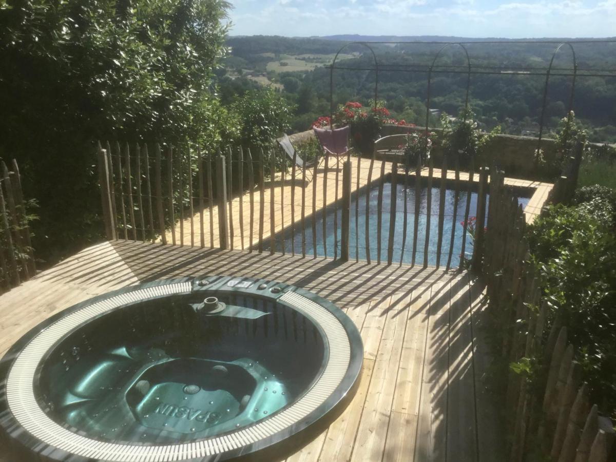 1 Logis A Domme - Piscine & Spa Exterior foto