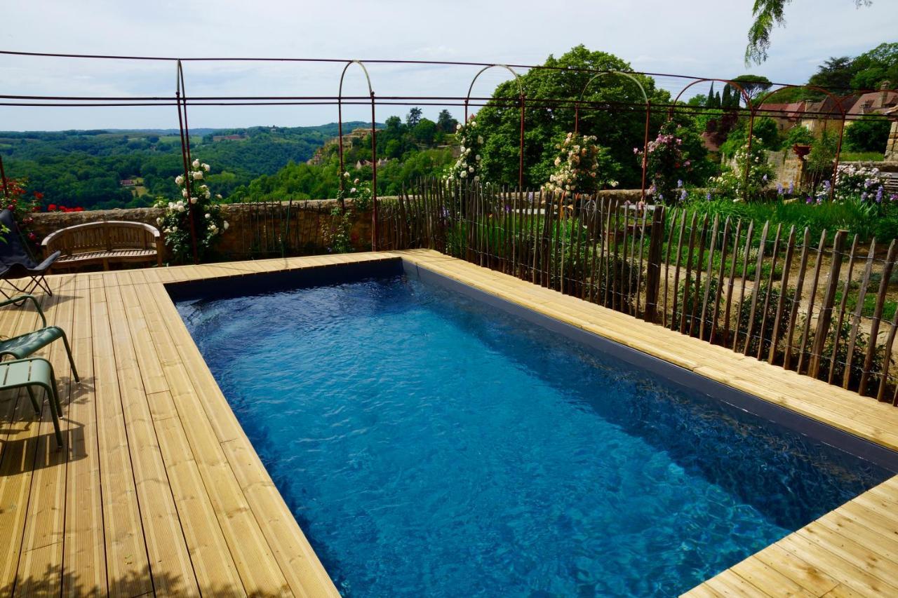 1 Logis A Domme - Piscine & Spa Exterior foto